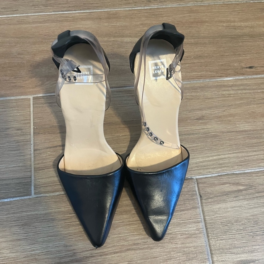 Herve Leger Black Heels with Pointed Toe Dorsey Heels
